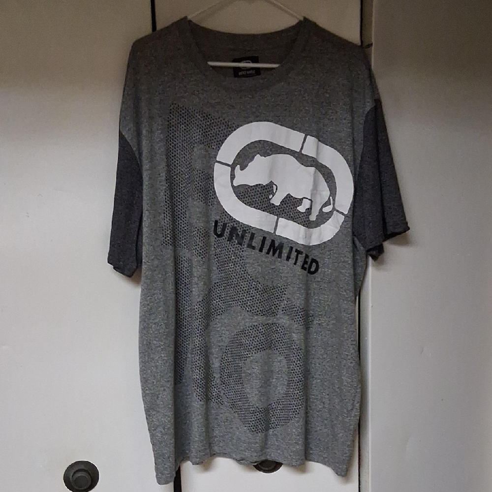 Ecko Unlimited Gray Short Sleeve Tee with Rhino Logo
